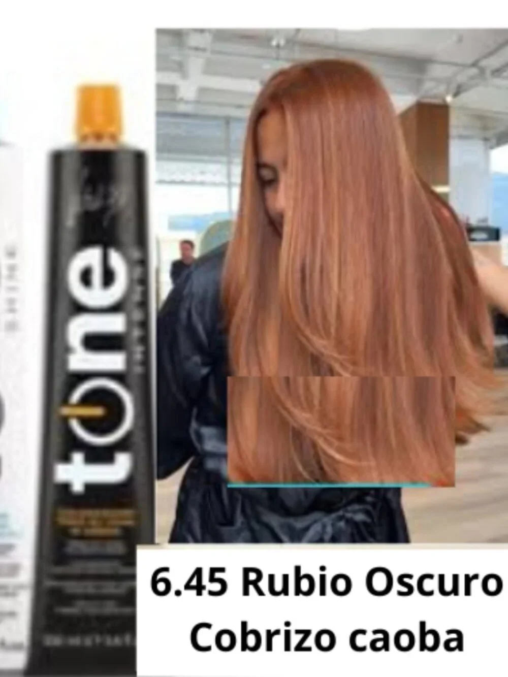 Tinte Vitality's Tone 6.45 Rubio Oscuro Cobrizo caoba semi permanente sin amonía - Picture 2 of 2